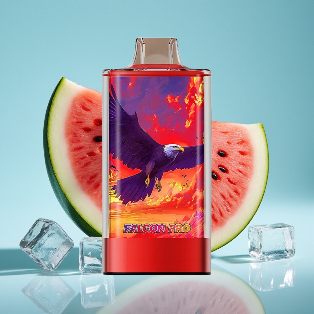 JNR Falcon Pro 28000 Chile Vape Desechable Sandía Helada – 30ml, 950mAh, 28000 Puffs, 5% Nicotina, Pantalla Inteligente, Doble Malla, USB-C, MTL