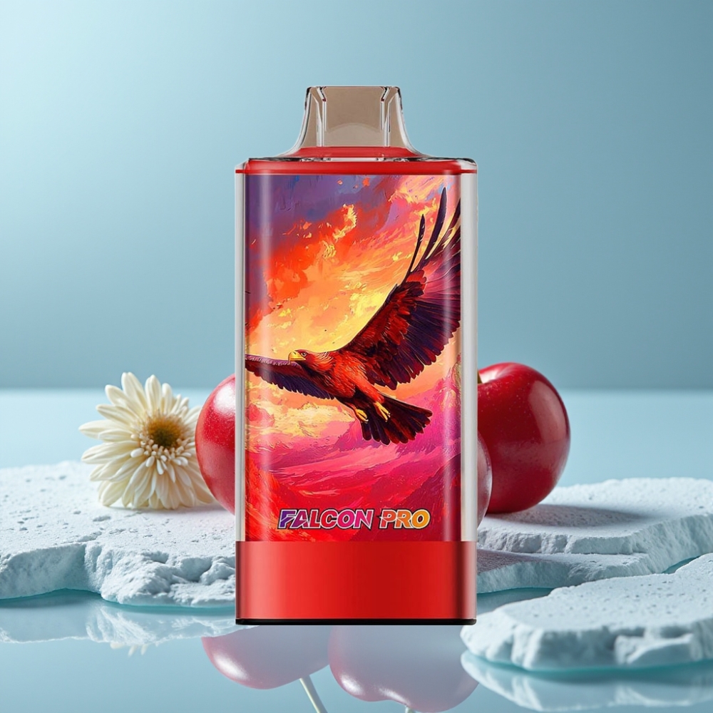 JNR Falcon Pro 28000 Desechable Chile Vape - Cereza Cola 30ml, 950mAh, 28000 Caladas, 5% Nicotina, Pantalla Inteligente, Doble Bobina Mesh, USB-C, MTL