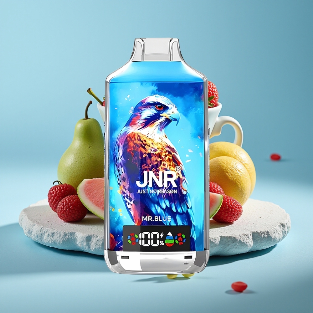 JNR Falcon X 18000 Puffs Chile Vape - Mr. Blue, 24ml, 750mAh, Tipo-C, Doble Malla, Pantalla Digital, Nicotina 0%/2%/5%