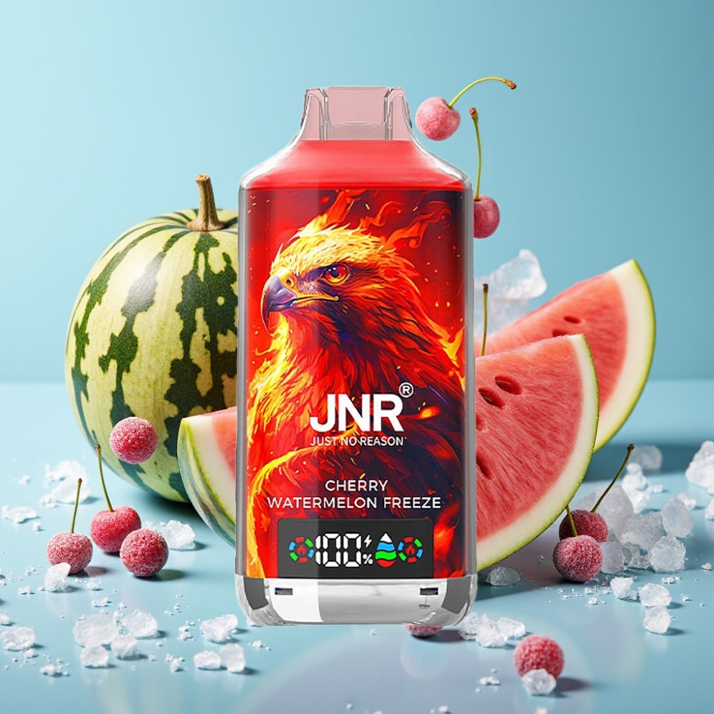 JNR Falcon X 18000 Puffs Chile vape - Cereza Sandía Helada, 24ml, 5%, Pantalla Digital, Carga Tipo-C, Batería 750mAh