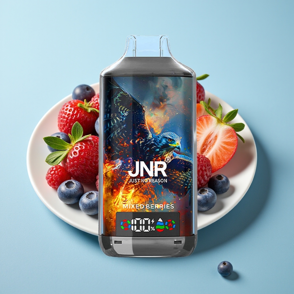 JNR Falcon X 18000 Puffs Vape Desechable Chile Vape con 24ml de Líquido, 750mAh, Doble Bobina, Carga Rápida Type-C y Sabor Frutas Mixtas