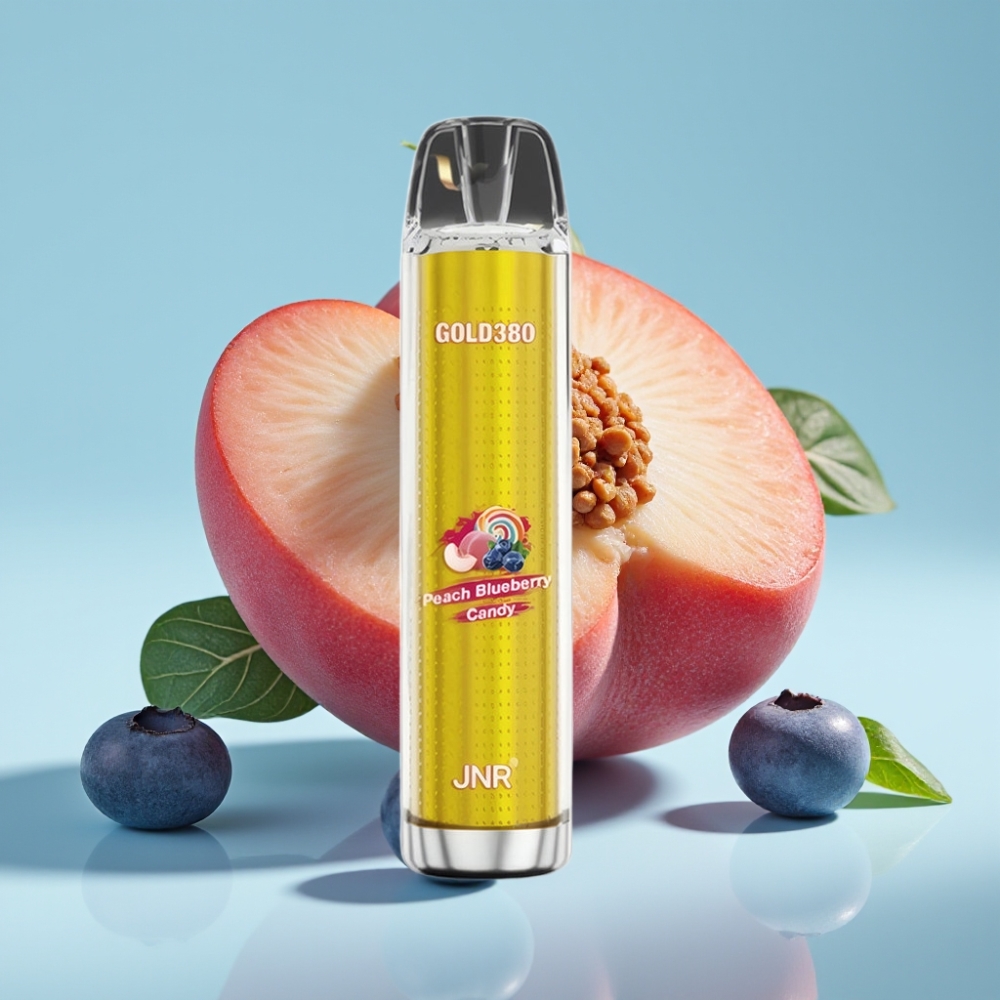 JNR Gold380 6000 Caladas Vape Desechable Chile vape Durazno Arándano 1500mAh 1.0ohm 13ml Nicotina 0%,2%,5%