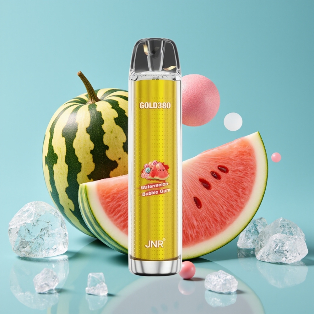 JNR Gold380 6000 Puffs Chile Vape Desechable Sabor Chicle Sandía, 1500mAh, 13ml, Resistencia 1.0ohm, Nicotina 0%/2%/5%