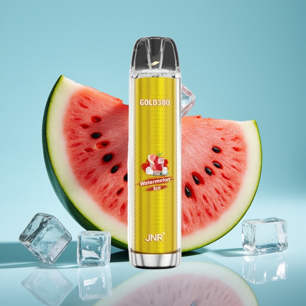 JNR Gold380 6000 Puffs Chile Vape Desechable Sandía Hielo – 6000 Caladas, Batería 1500mAh, Resistencia Mesh 1.0ohm, 13ml Capacidad, Nicotina 0%/2%/5%