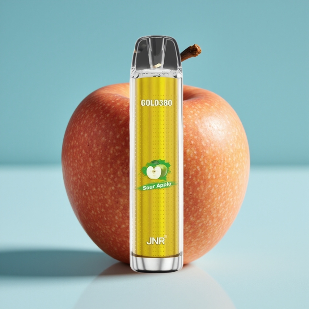 JNR Gold380 6000 Puffs Chile Vape Desechable Sour Apple: 6000 Caladas, 1500mAh, Resistencia Mesh 1.0ohm, 13ml, Nicotina 0%/2%/5%