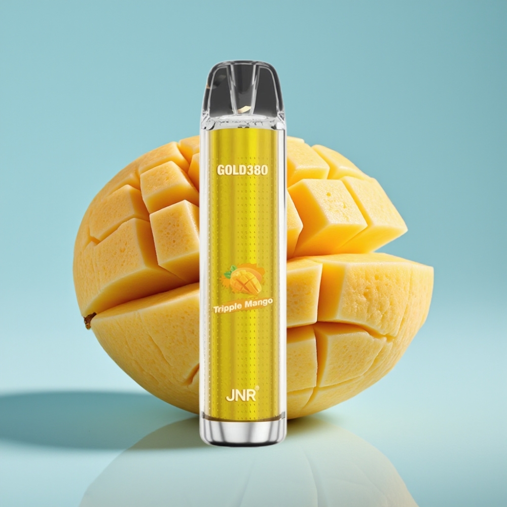 JNR Gold380 6000 Puffs Chile Vape Desechable Triple Mango 6000 Caladas Batería 1500mAh Bobina Mesh 1.0ohm 13ml Capacidad Nicotina 0%,2%,5%