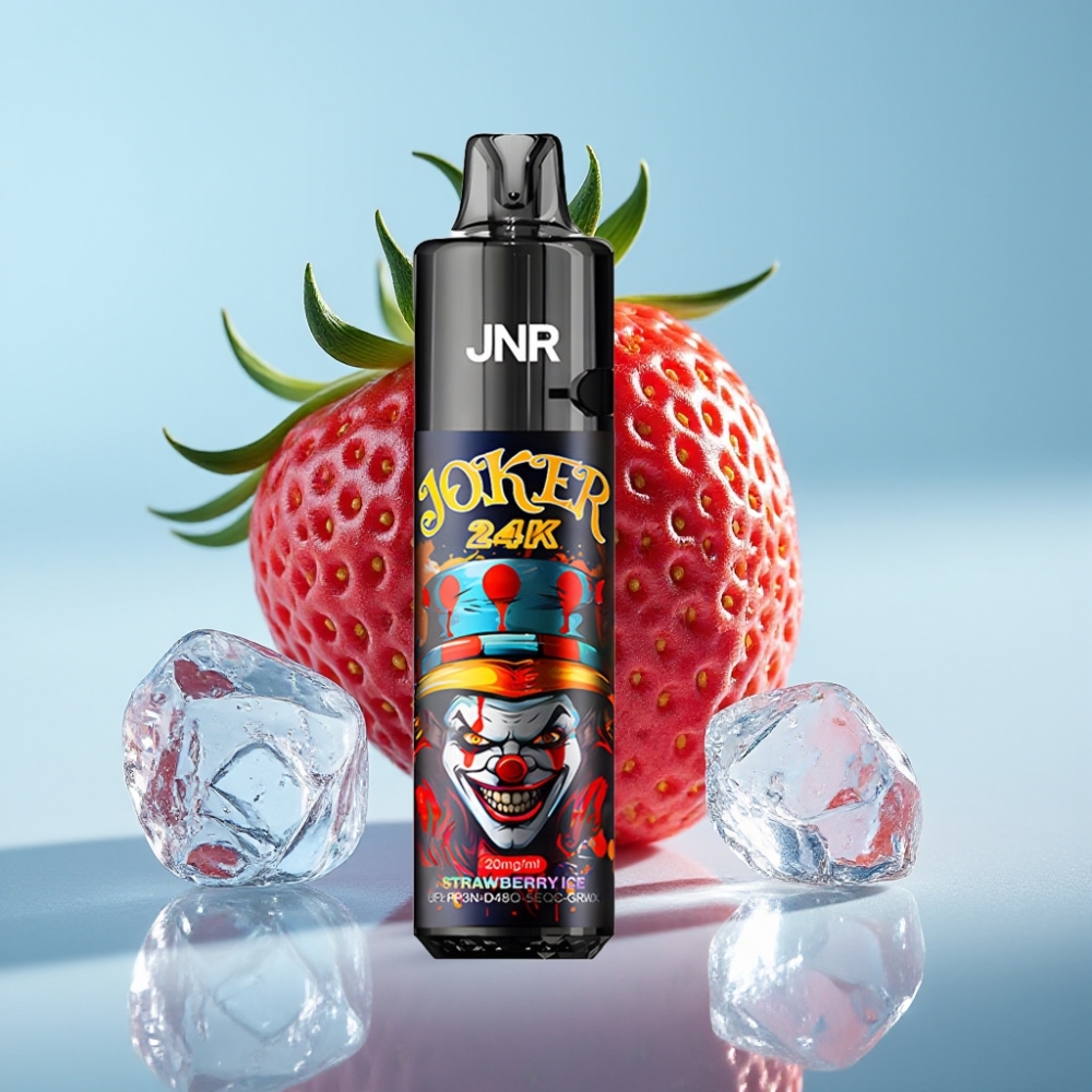 JNR Joker 24K Puffs Desechable Chile Vape Fresa Hielo – 2+10ml Recargable