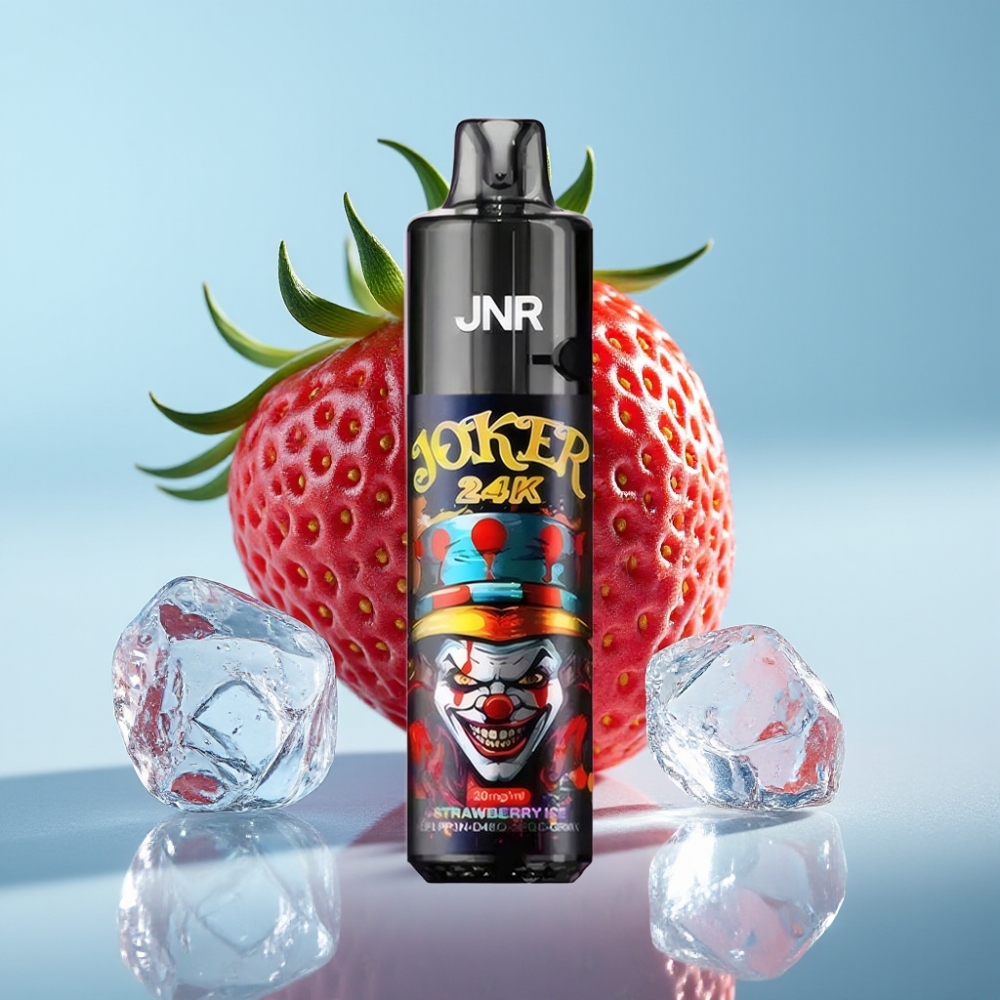 JNR Joker 24K Puffs Desechable Chile Vape Fresa Hielo – 2+10ml Recargable
