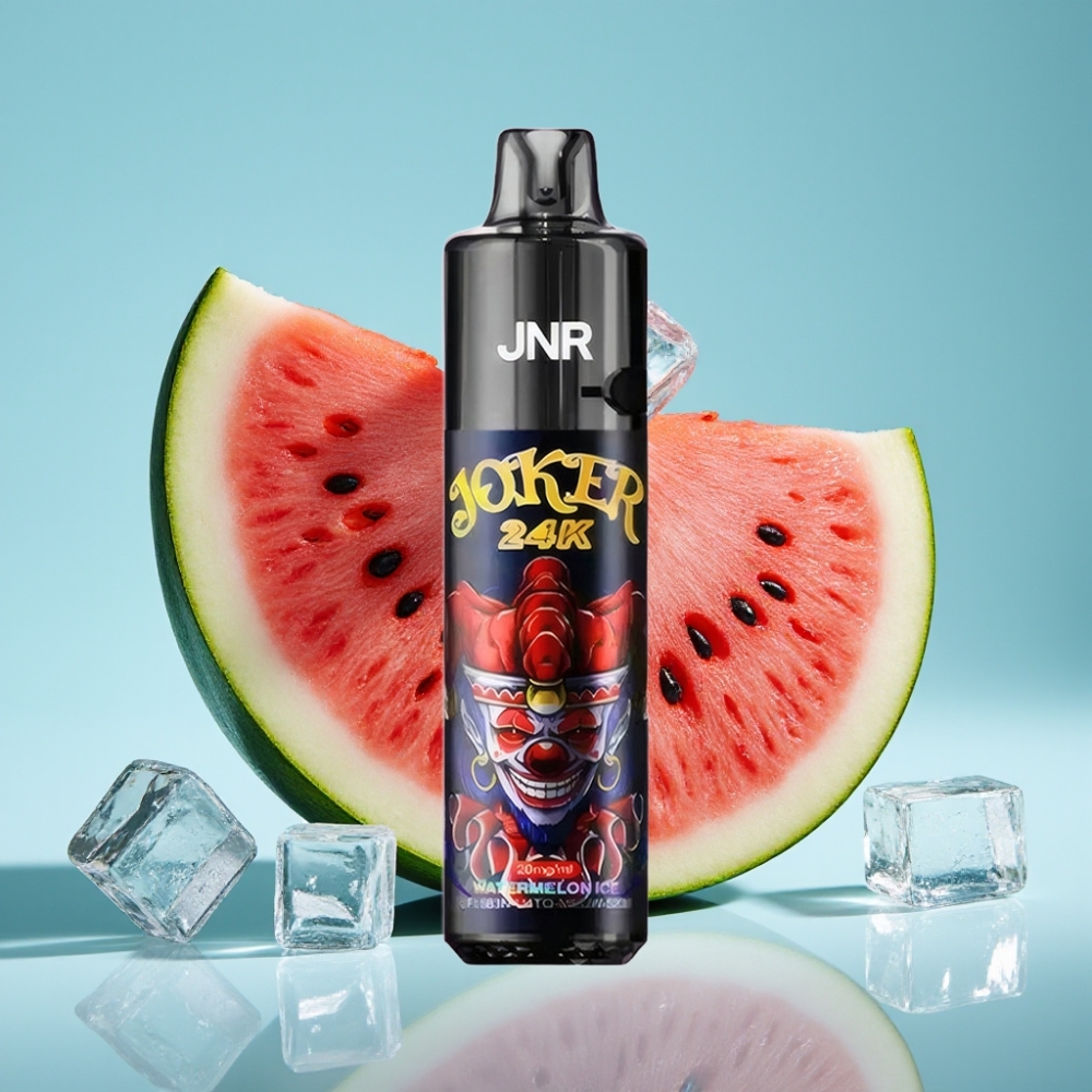 JNR Joker 24K Puffs Desechable Chile Vape Pod Recargable 2+10ml, Niveles de E-líquido Visibles, Batería 800mAh, Carga Type-C, Sabor Sandía Helada, 2% Nicotina