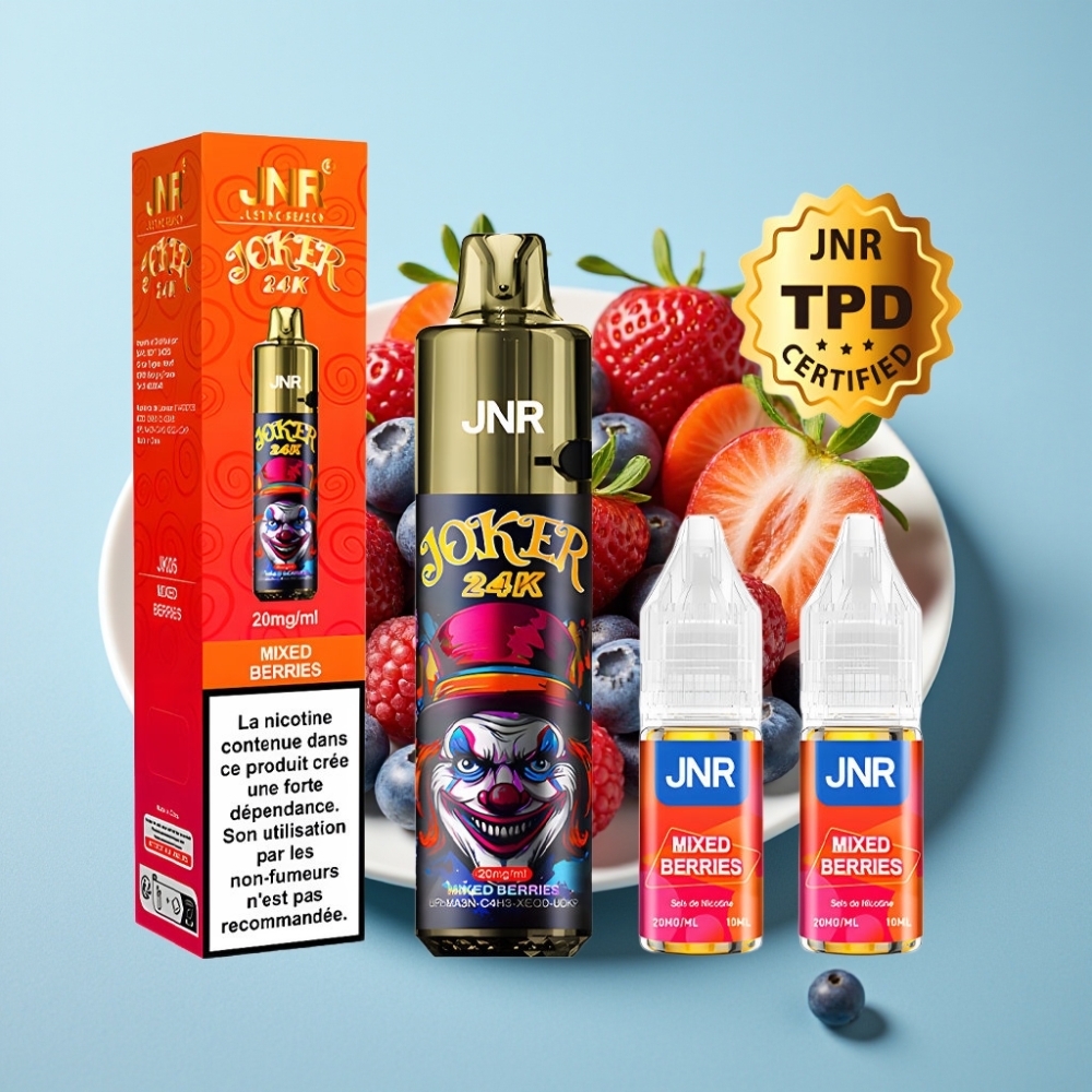 JNR Joker 24K Puffs Desechable Chile Vape con 2+10ml Recargable