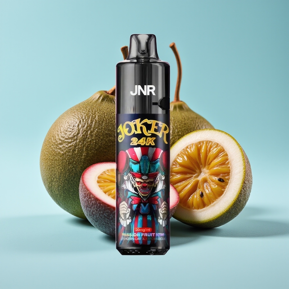 JNR Joker 24K Puffs Disposable Vape Chile vape Maracuyá Kiwi, 2+10ml Recargable, 800mAh, Luz LED, Tipo-C, 24000 Caladas, 2% Nicotina