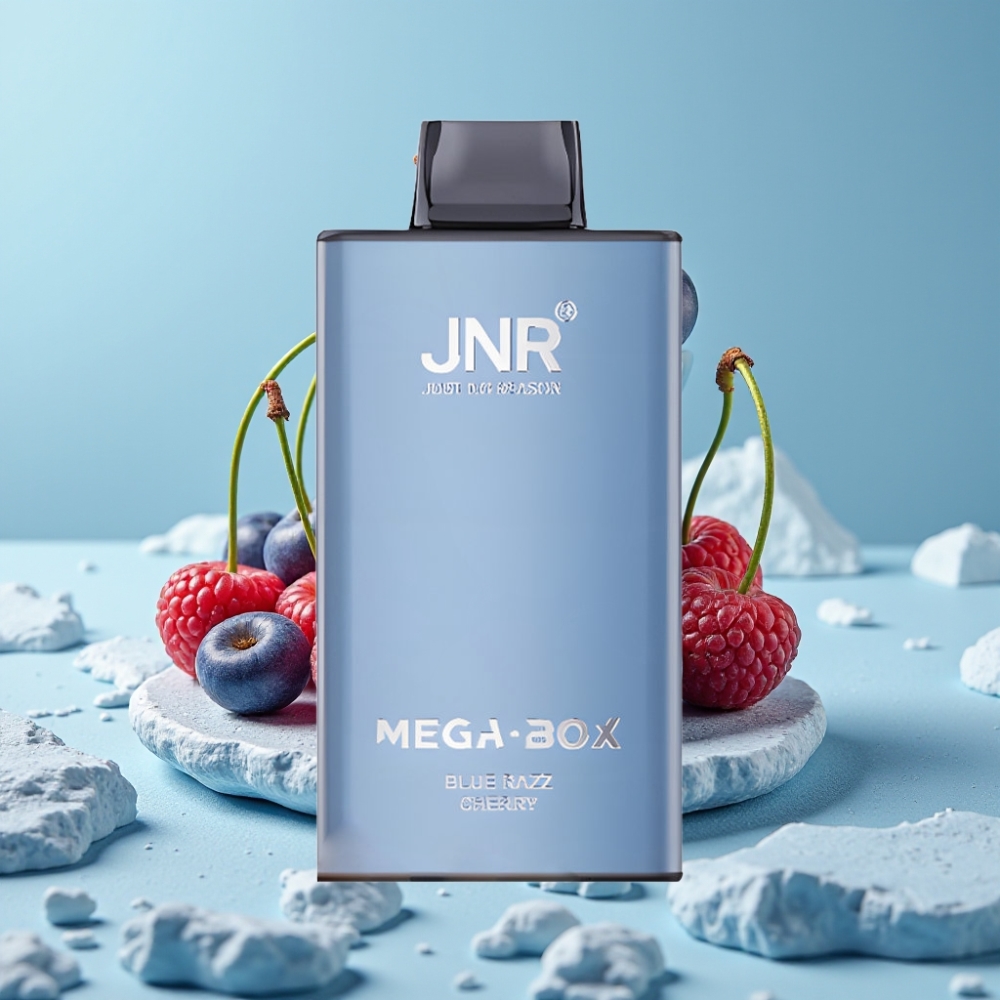 JNR Mega Box 25000 Puffs Chile Vape Desechable Blue Razz Cherry, 30ml, 850mAh, Doble Malla, Tipo-C, 2% Nicotina