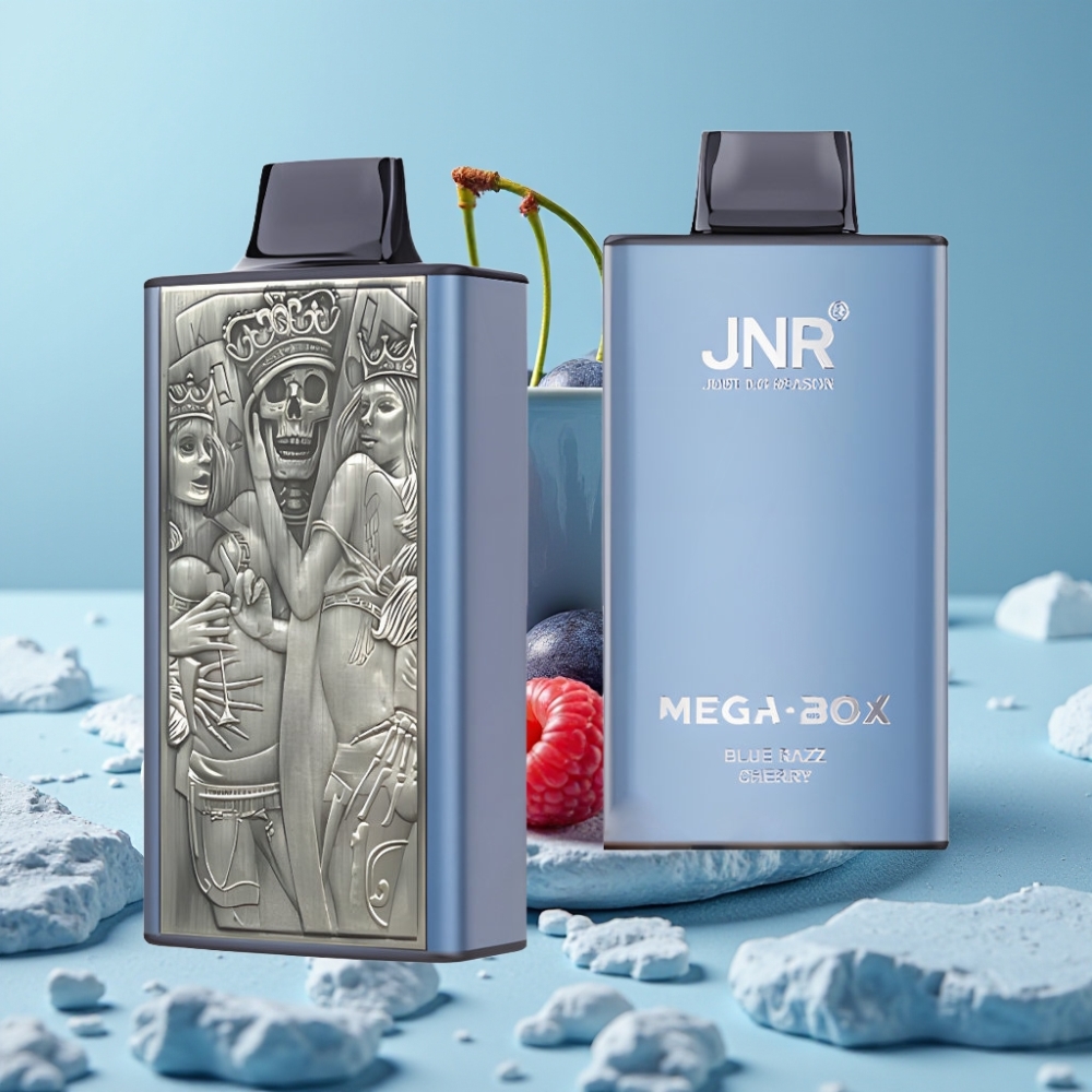JNR Mega Box 25000 Puffs Chile Vape Desechable Blue Razz Cherry, 30ml, 850mAh, Doble Malla, Tipo-C, 2% Nicotina