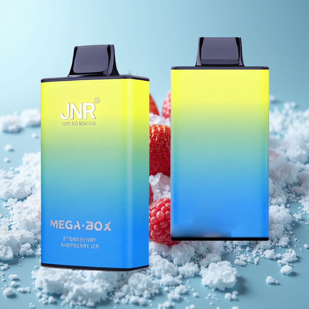 JNR Mega Box 25000 Puffs Chile Vape Desechable Fresa Frambuesa Hielo – 30ml, 850mAh, Doble Bobina Malla, Carga Rápida Type-C, 2% Nicotina