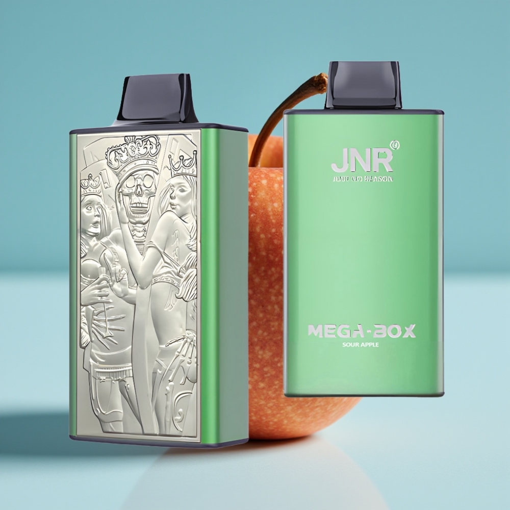JNR Mega Box 25000 Puffs Chile Vape Desechable Manzana Ácida – 30ml, 850mAh, Doble Malla, Tipo-C, 2% Nicotina