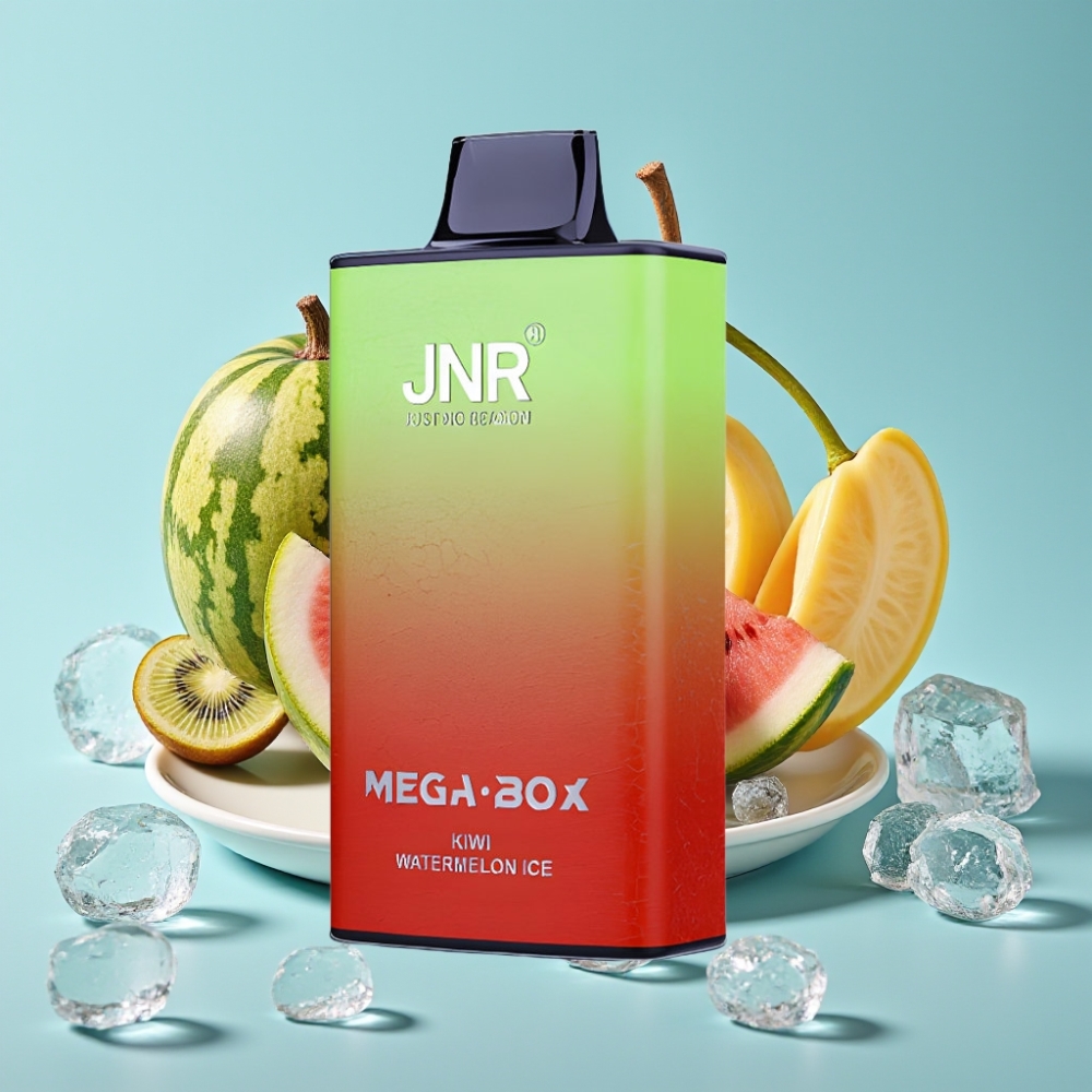 JNR Mega Box 25000 Puffs Chile Vape Desechable Sabor Kiwi Sandía Hielo – 30ml, 850mAh, Doble Malla, Carga Rápida Tipo-C, 2% Nicotina
