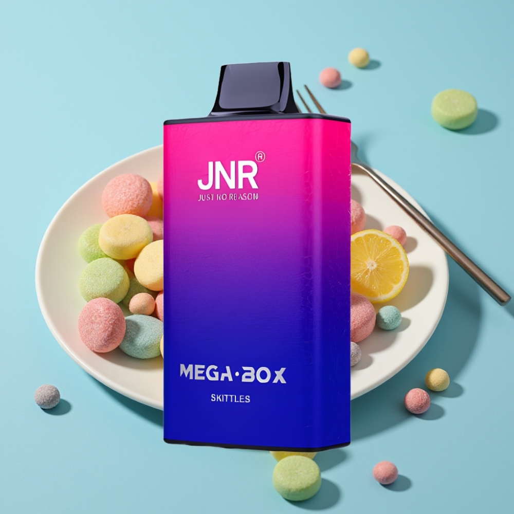 JNR Mega Box 25000 Puffs Chile vape Desechable Skittles: 30ml, 850mAh, Carga Rápida Type-C, 2% Nicotina, Doble Malla y Doble Núcleo