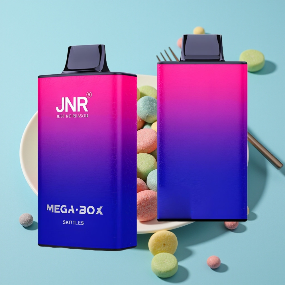 JNR Mega Box 25000 Puffs Chile vape Desechable Skittles: 30ml, 850mAh, Carga Rápida Type-C, 2% Nicotina, Doble Malla y Doble Núcleo