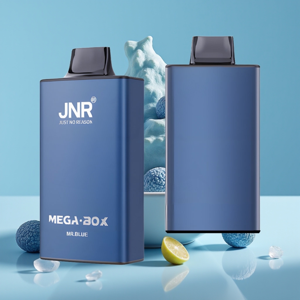 JNR Mega Box 25000 Puffs Desechable Chile Vape Mr Blue – 30ml Capacidad, 850mAh Batería, Doble Malla, Carga Rápida Type-C, 2% Nicotina