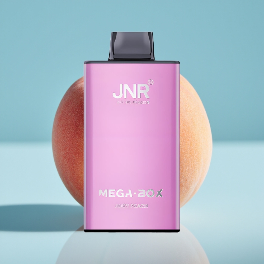 JNR Mega Box 25000 Puffs Vape Desechable Chile vape Durazno Jugoso, 30ml, 850mAh, Carga Rápida Type-C, Doble Malla, 2% Nicotina