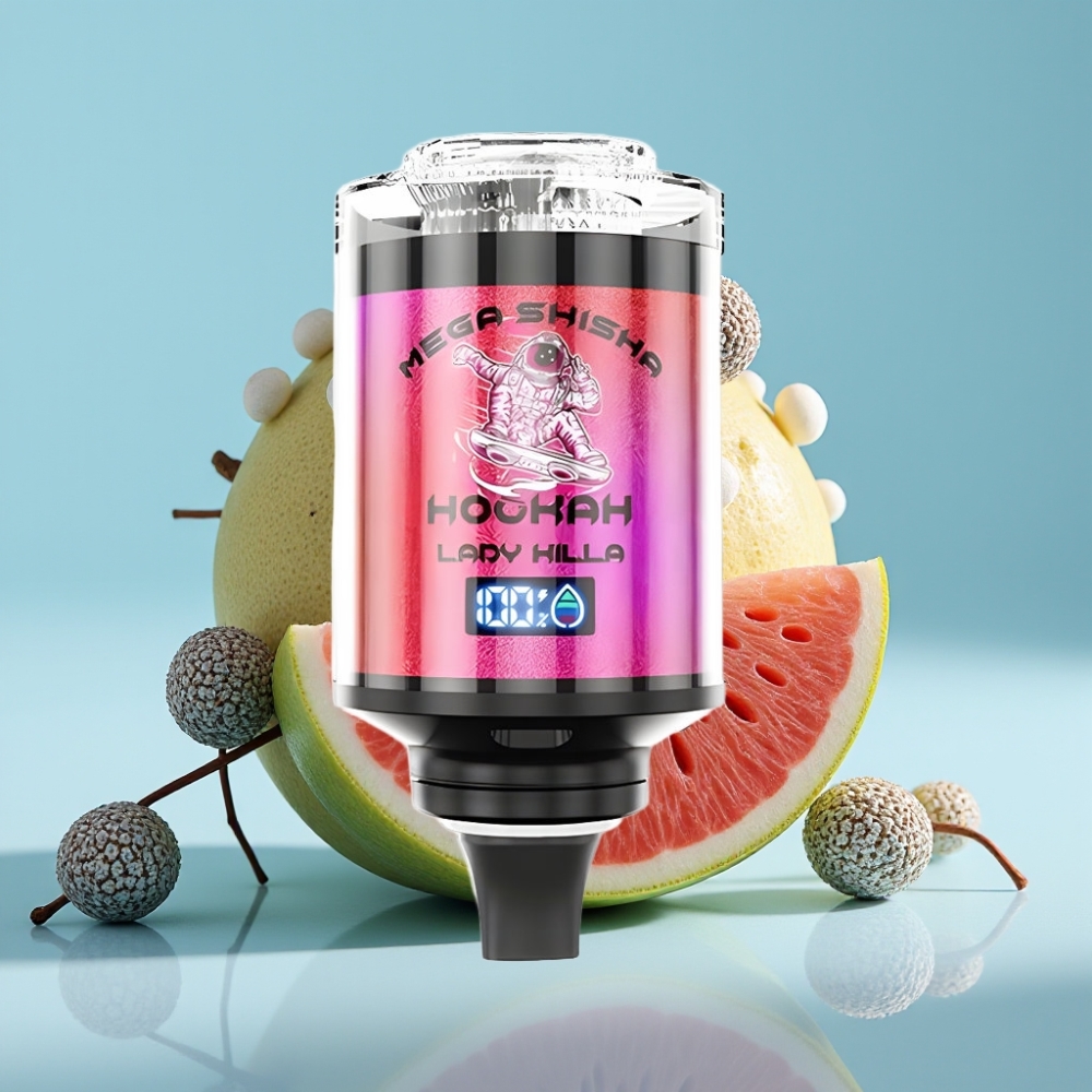 JNR Mega Shisha Hookah 100K Chile Vape Compatibilidad Escritorio 60ml 2200mAh Tipo-C Lady Killa