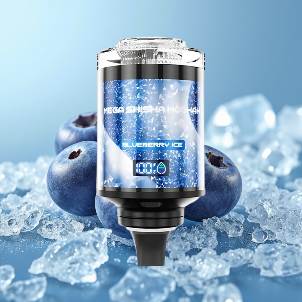 JNR Mega Shisha Hookah 100K Chile Vape Compatibilidad Escritorio Blueberry Ice 60ml 2200mAh Pantalla Inteligente