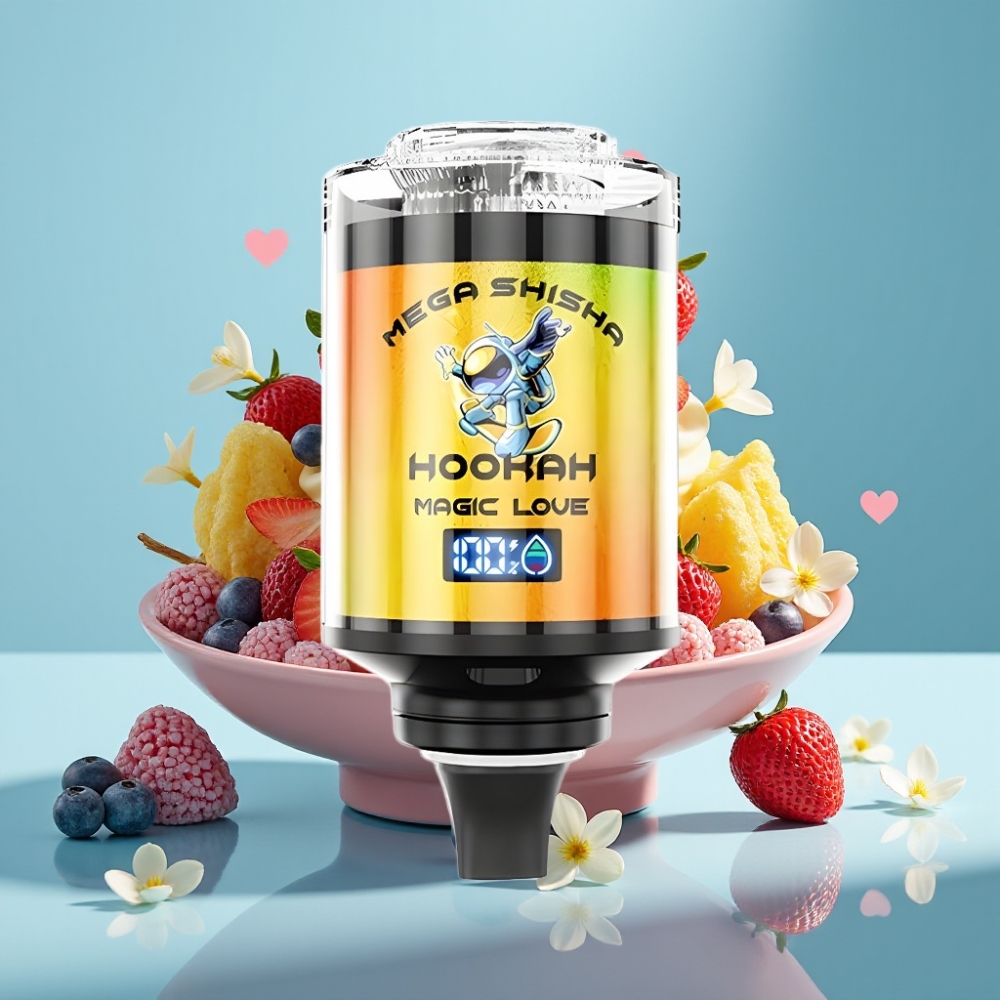 JNR Mega Shisha Hookah 100K Chile Vape Compatibilidad con Escritorio 60ml 2200mAh Amor Mágico