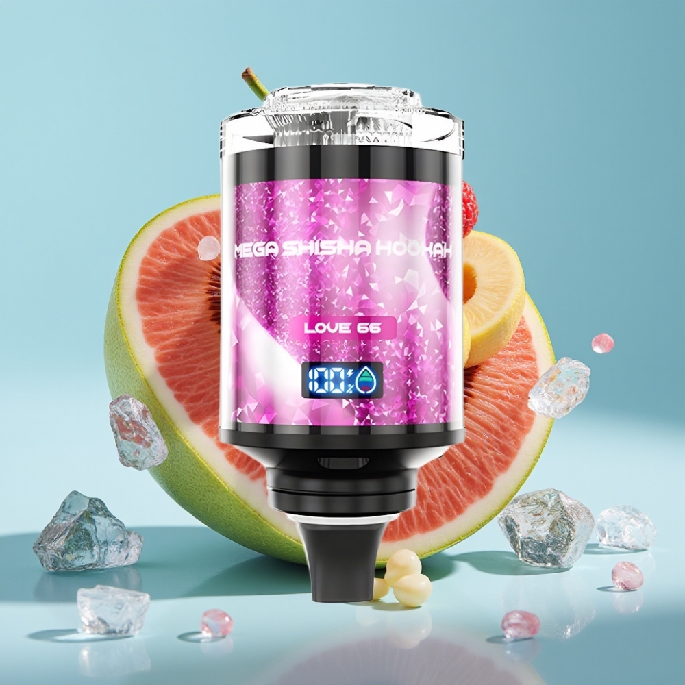 JNR Mega Shisha Hookah Chile vape 100K Compatibilidad Escritorio 60ml 2200mAh Tipo-C Luz Love 66