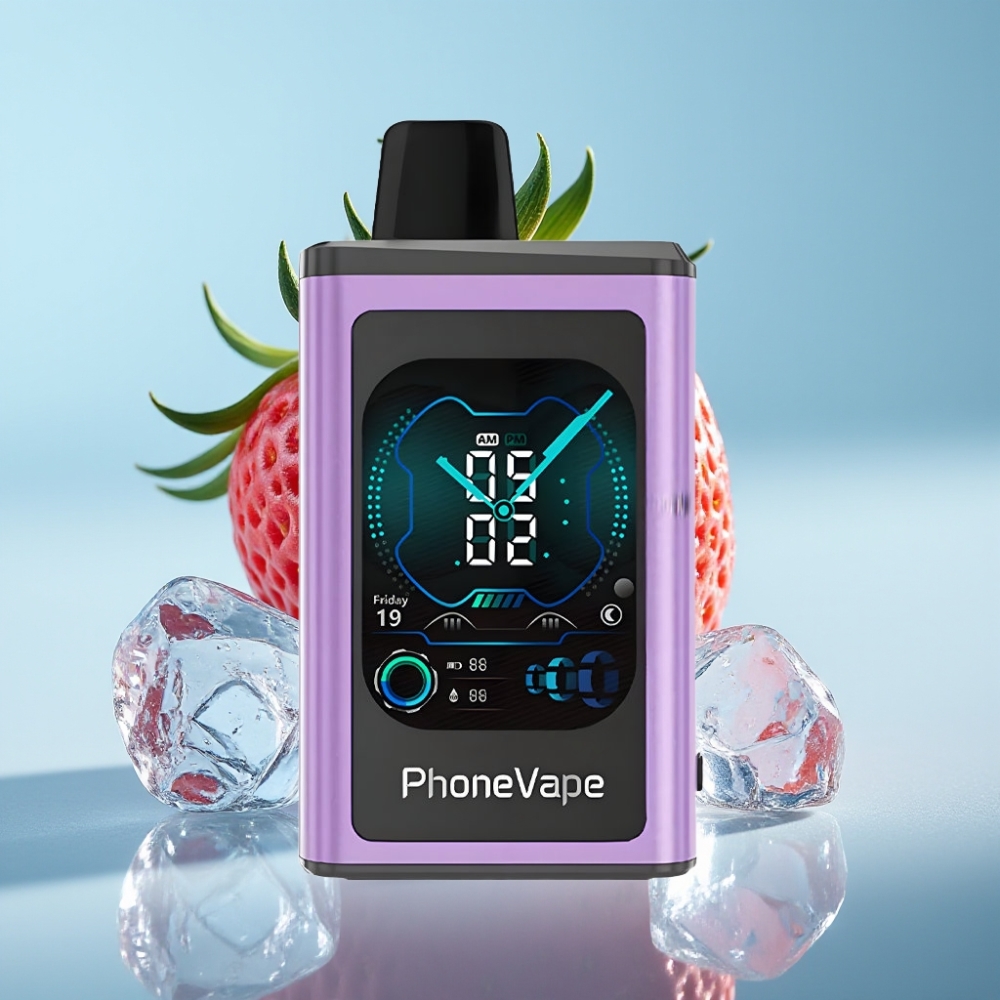 JNR PhoneVape 30000 chupadas Chile vape Desechable Fresa Hielo con Batería 850mAh Tipo-C Recargable