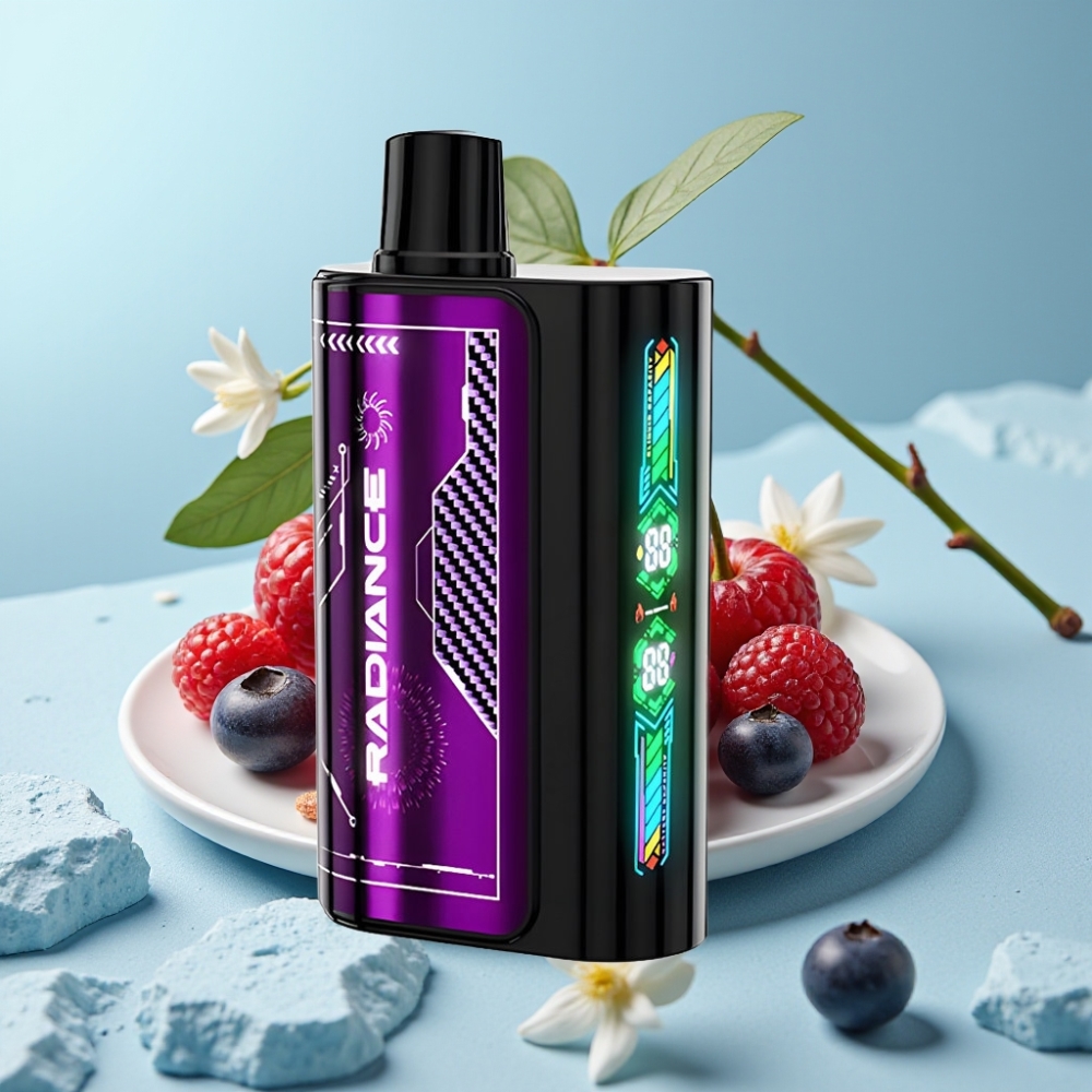 JNR Radiance 31000 Puffs Chile Vape Desechable CHERRY BERRY: 28ml, Pantalla Animada, Batería 950 mAh, Tipo-C, 2% Nicotina