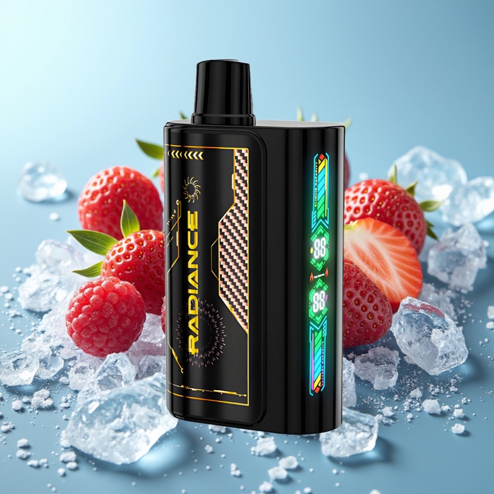 JNR Radiance 31000 Puffs Chile Vape Desechable FRESA FRAMBUESA CEREZA HIELO: 28ml