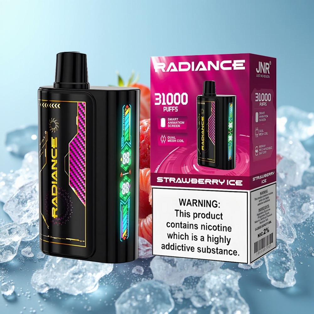 JNR Radiance 31000 Puffs Chile Vape Desechable FRESA HIELO: 28ml E-líquido