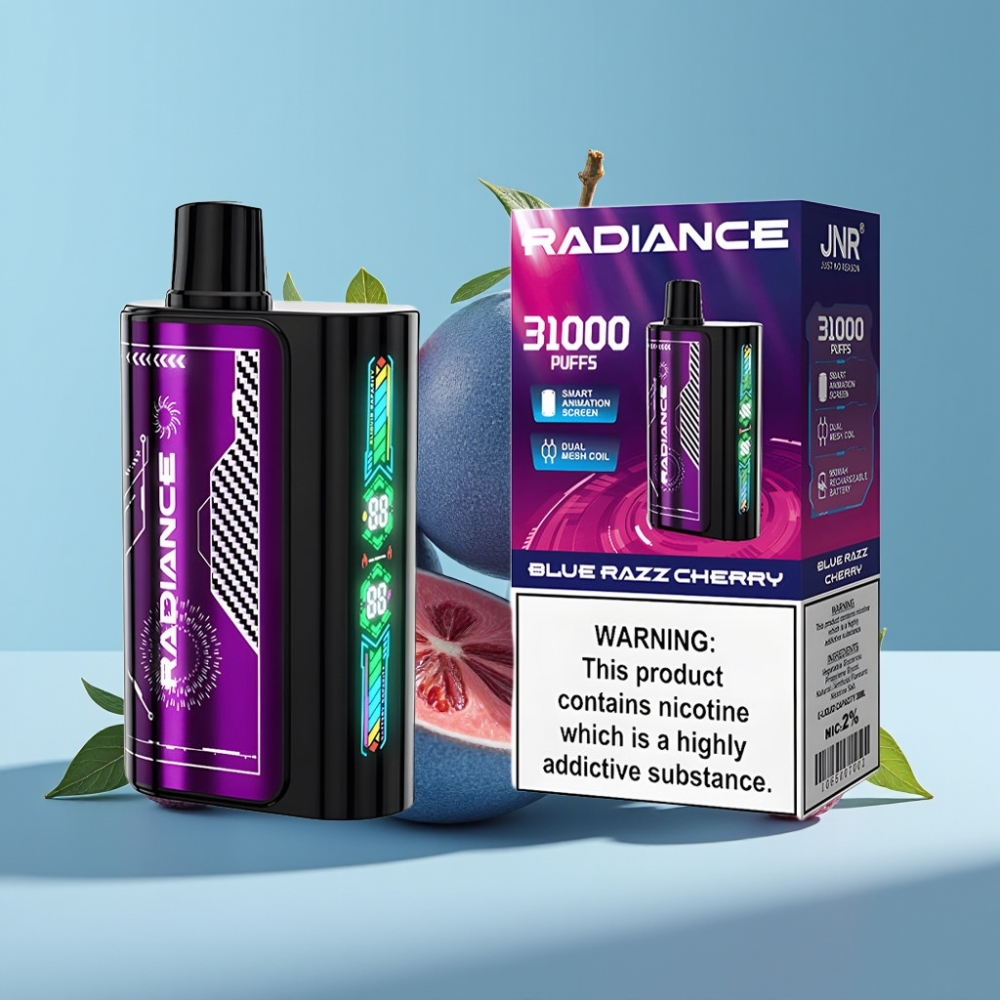JNR Radiance Chile vape 31000 Puffs Desechable con Sabor BLUE RAZZ CHERRY