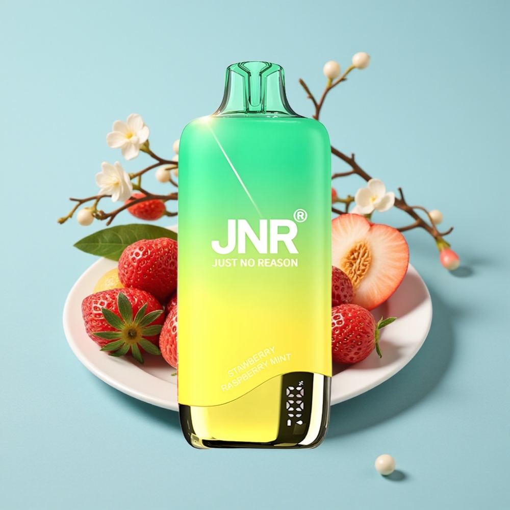 JNR Rainbow 10500 Puffs Chile Vape Desechable Fresa Melocotón Menta: 600mAh