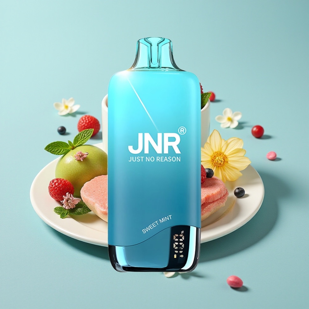 JNR Rainbow 10500 Puffs Chile Vape Desechable Sabor Menta Dulce, 600mAh, 18ml, USB-C, Malla 0.8ohm, Indicadores