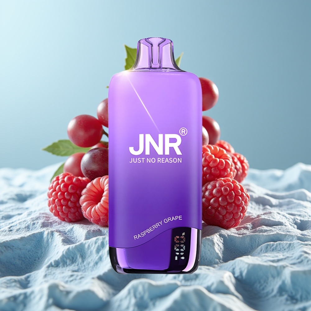 JNR Rainbow 10500 Puffs Desechable Chile Vape Frambuesa Uva - 600mAh, 18ml, 0.8ohm, USB-C, Indicadores de Batería y Líquido, Nicotina 0%/2%/5%