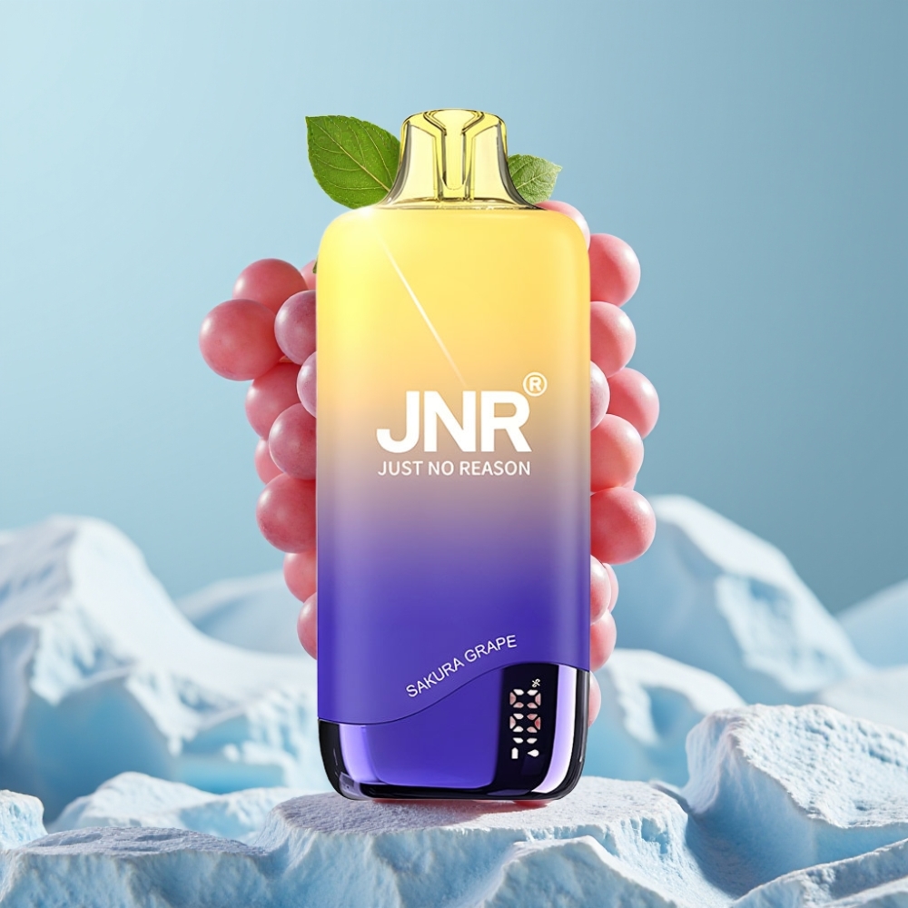 JNR Rainbow 10500 Puffs Desechable Vape Chile vape Sakura Uva - 600mAh, 10500 Puffs, Bobina Mesh 0.8ohm, Tanque 18ml, Carga USB-C, Nicotina 0%/2%/5%