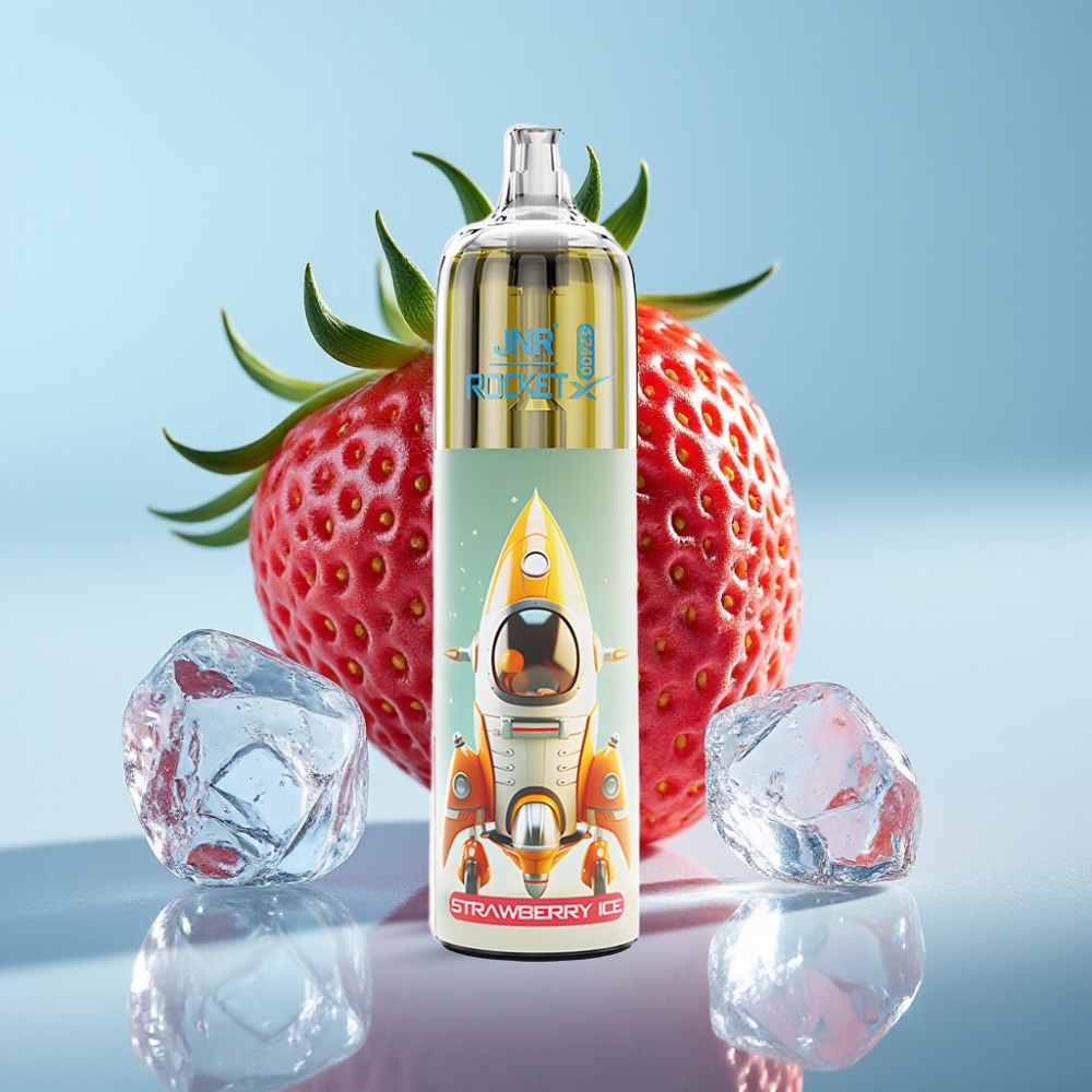 JNR Rocket-X 12400 Puffs Chile Vape Desechable Fresa Hielo con Flujo de Aire Ajustable