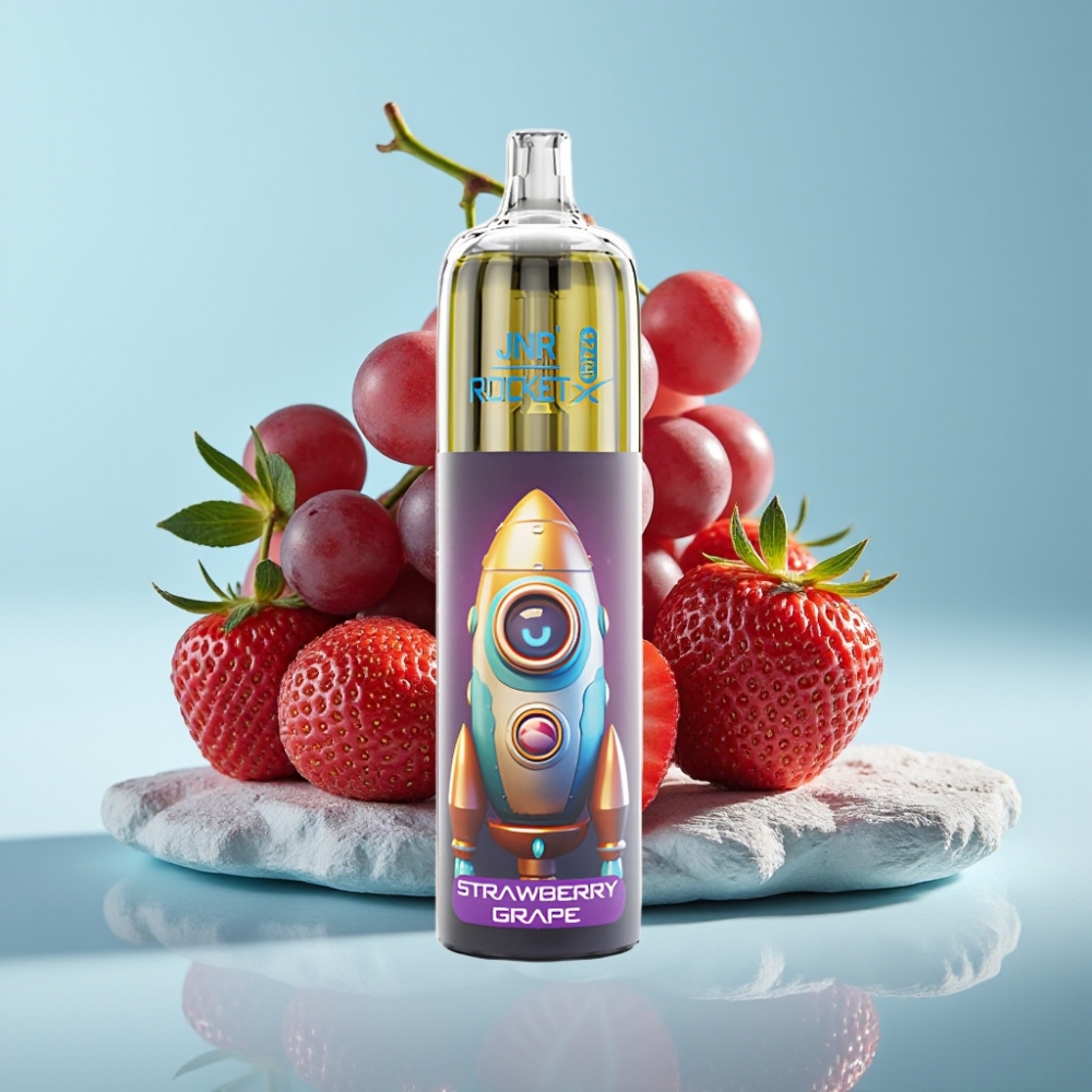 JNR Rocket-X 12400 Puffs Chile Vape Desechable Fresa Uva con Flujo de Aire Ajustable