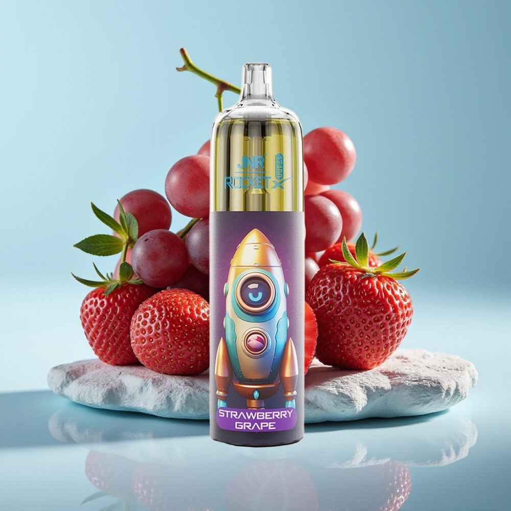 JNR Rocket-X 12400 Puffs Chile Vape Desechable Fresa Uva con Flujo de Aire Ajustable