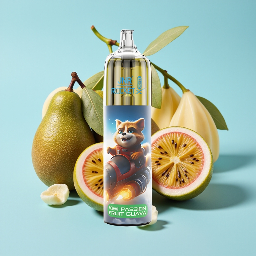 JNR Rocket-X 12400 Puffs Chile Vape Desechable con Aire Ajustable Kiwi y pasión con guayaba
