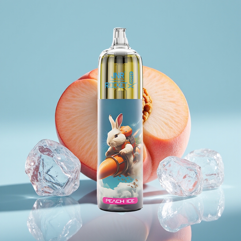 JNR Rocket-X 12400 Puffs Chile vape Desechable con Flujo de Aire Ajustable Melocotón helado