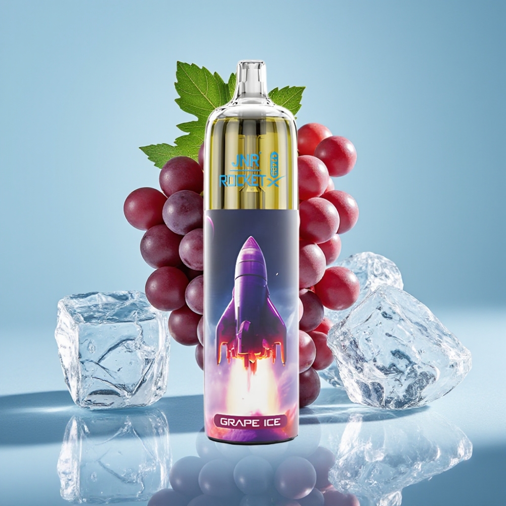 JNR Rocket-X 12400 Puffs Vape Desechable Chile Flavor Uva Hielo con Ajuste de Flujo de Aire