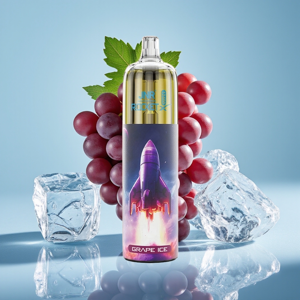 JNR Rocket-X 12400 Puffs Vape Desechable Chile Flavor Uva Hielo con Ajuste de Flujo de Aire