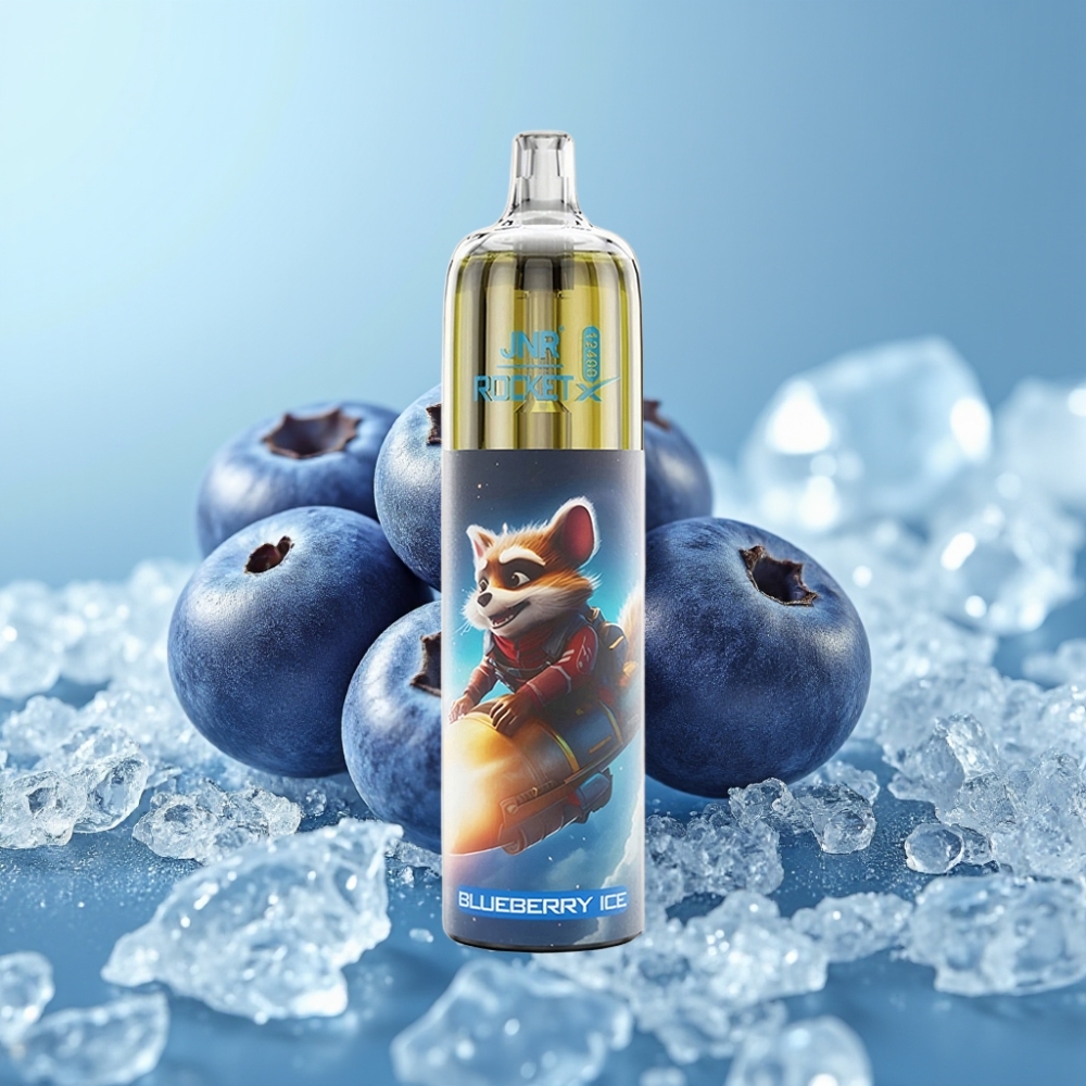 JNR Rocket-X 12400 Puffs Vape Desechable Chile vape Blueberry Ice con Flujo de Aire Ajustable