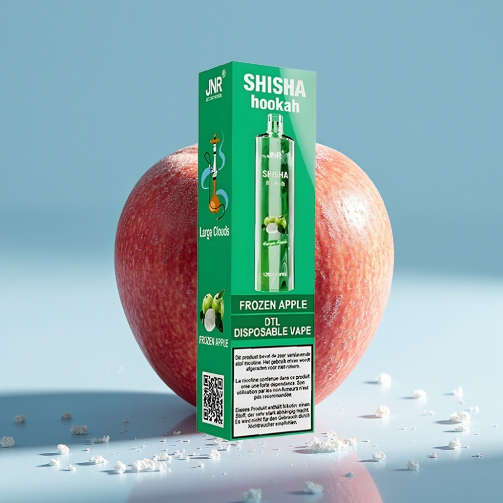 JNR Shisha Hookah 12000 Puffs Chile Vape Desechable Manzana Congelada 24ml 750mAh 0.6 Ohm