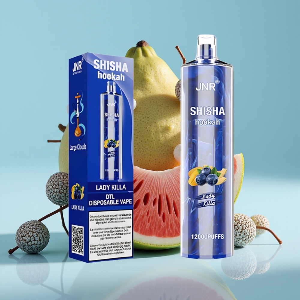 JNR Shisha Hookah 12000 Puffs Disposable Vape Lady Killa Chile vape - 24ml, 750mAh, Tipo-C