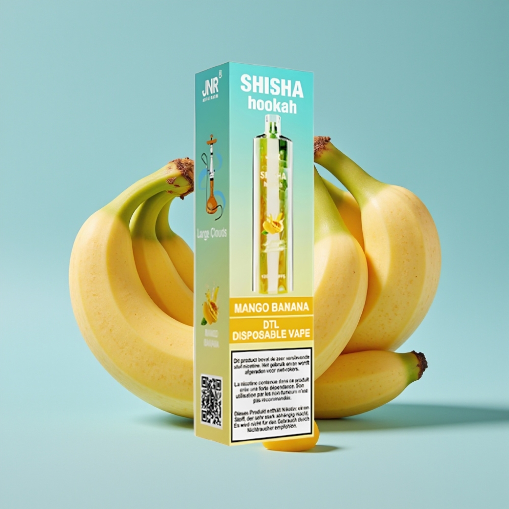 JNR Shisha Hookah 12000 Puffs Vape Desechable Mango Banana Chile vape - 24ml, 750mAh, Tipo-C, 0%/2% Nicotina