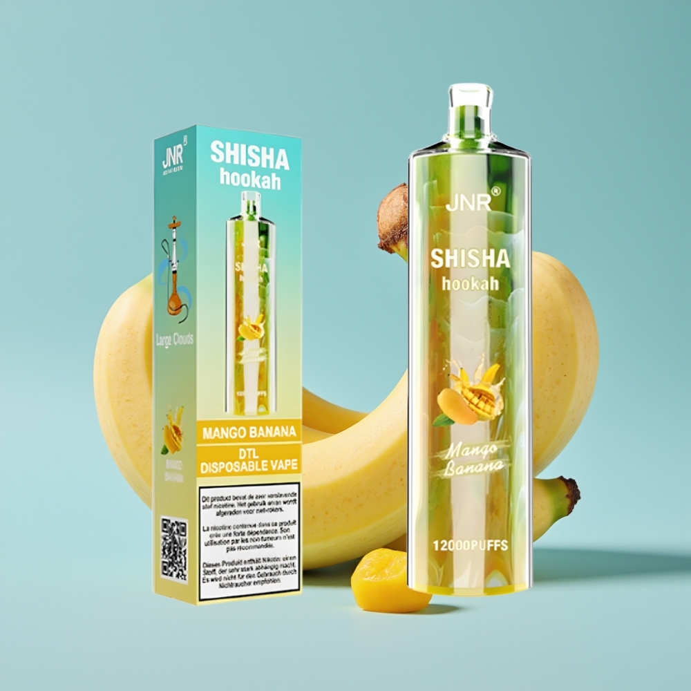 JNR Shisha Hookah 12000 Puffs Vape Desechable Mango Banana Chile vape - 24ml, 750mAh, Tipo-C, 0%/2% Nicotina