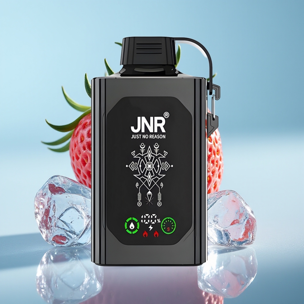 JNR Shisha Hookah Box 20500 Puffs Chile vape Desechable Fresa Hielo: Pantalla HD